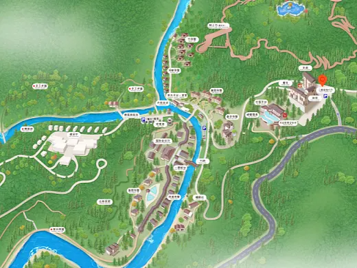 净潭乡结合景区手绘地图智慧导览和720全景技术，可以让景区更加“动”起来，为游客提供更加身临其境的导览体验。